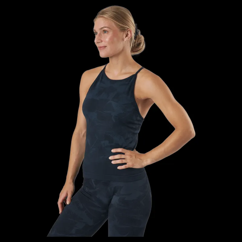 Discount Casall Botanical Strap Tank Botanical Blue Svart