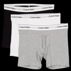 Calvin Klein Boxer Brief 3pk Mp1 Grey Heather, White, Black Grå Clearance