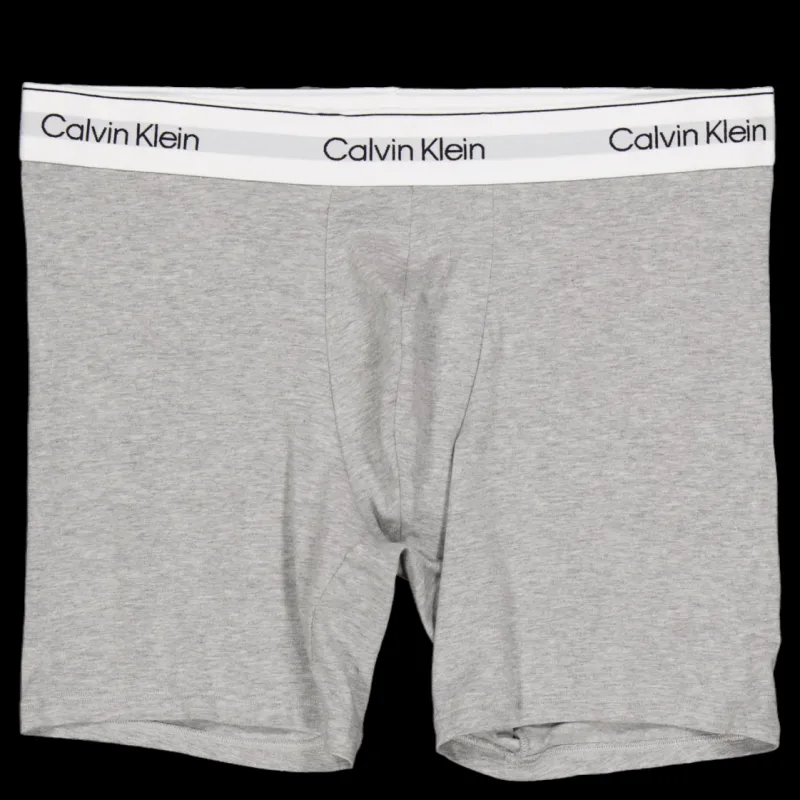 Calvin Klein Boxer Brief 3pk Mp1 Grey Heather, White, Black Grå Clearance