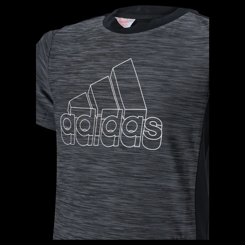 Sale adidas Boys Aeroready Heather Tee Black / Grey Four / White Svart