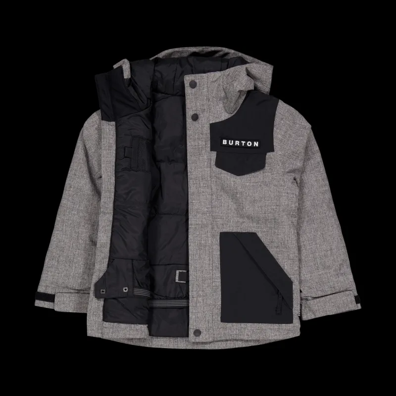 Hot Burton Boys Dugout Jacket Black/Grey Svart och Grå