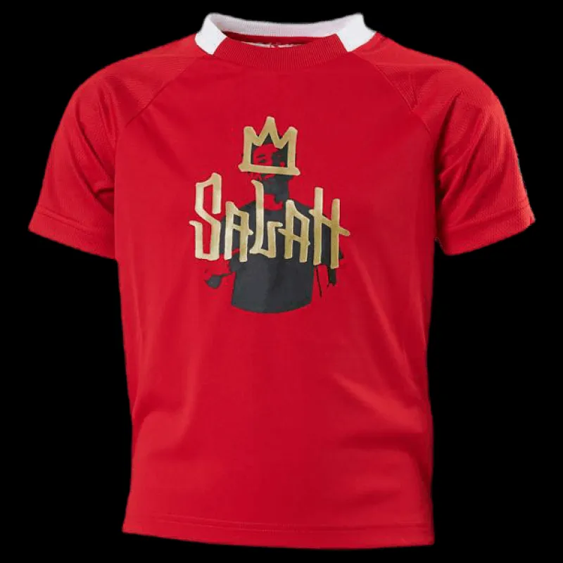 Best adidas Boys Salah Aeroready Football T-Shirt Vivid Red / Gold Metallic Röd