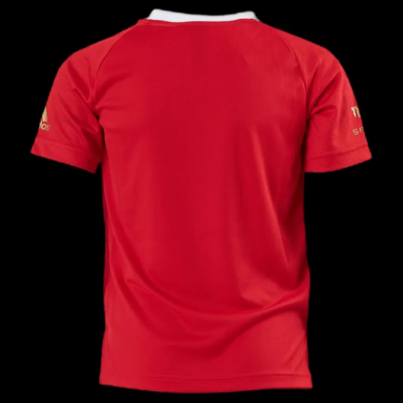 Best adidas Boys Salah Aeroready Football T-Shirt Vivid Red / Gold Metallic Röd