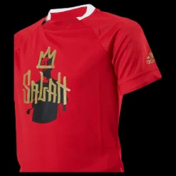 Best adidas Boys Salah Aeroready Football T-Shirt Vivid Red / Gold Metallic Röd