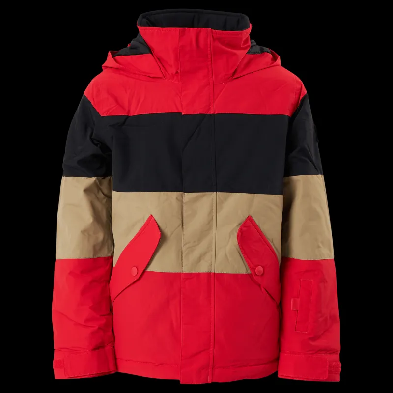Hot Burton Boys' Symbol Jacket Tomato/true Black/kelp Flerfärgad