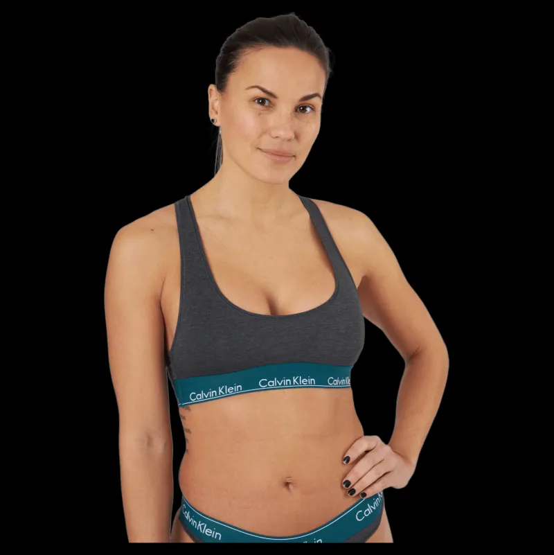 Calvin Klein Bralette Charcoal Heather_topaz Gemston Svart