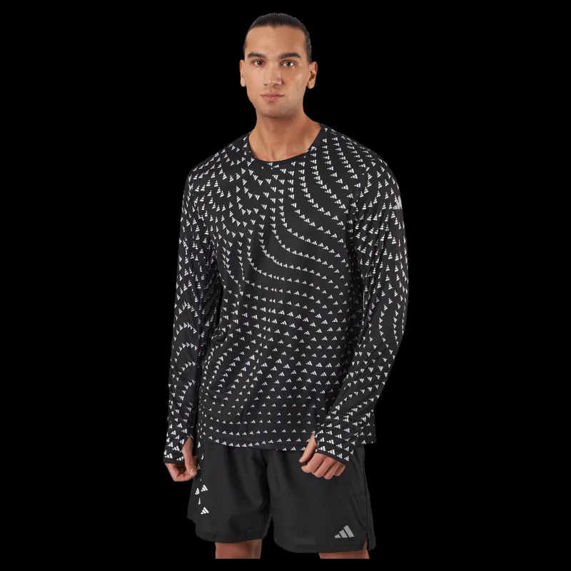 adidas Brand Love Graphic Long Sleeve Long-sleeve Top Black Svart Best