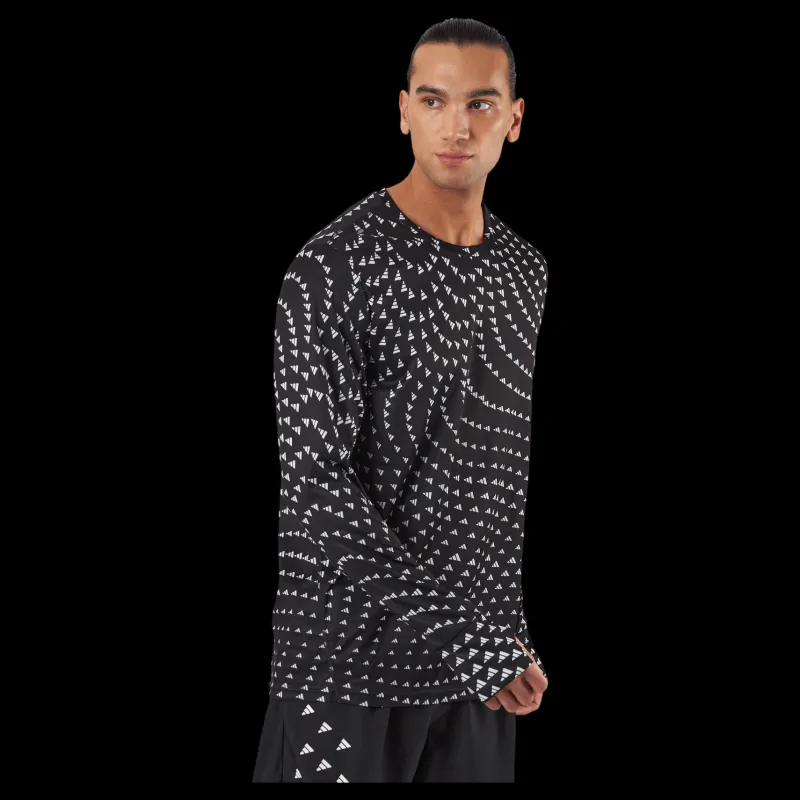 adidas Brand Love Graphic Long Sleeve Long-sleeve Top Black Svart Best