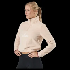 adidas Brand Love Polarfleece Half-Zip Sweatshirt Halo Blush / White / Victory Crimson Beige Online