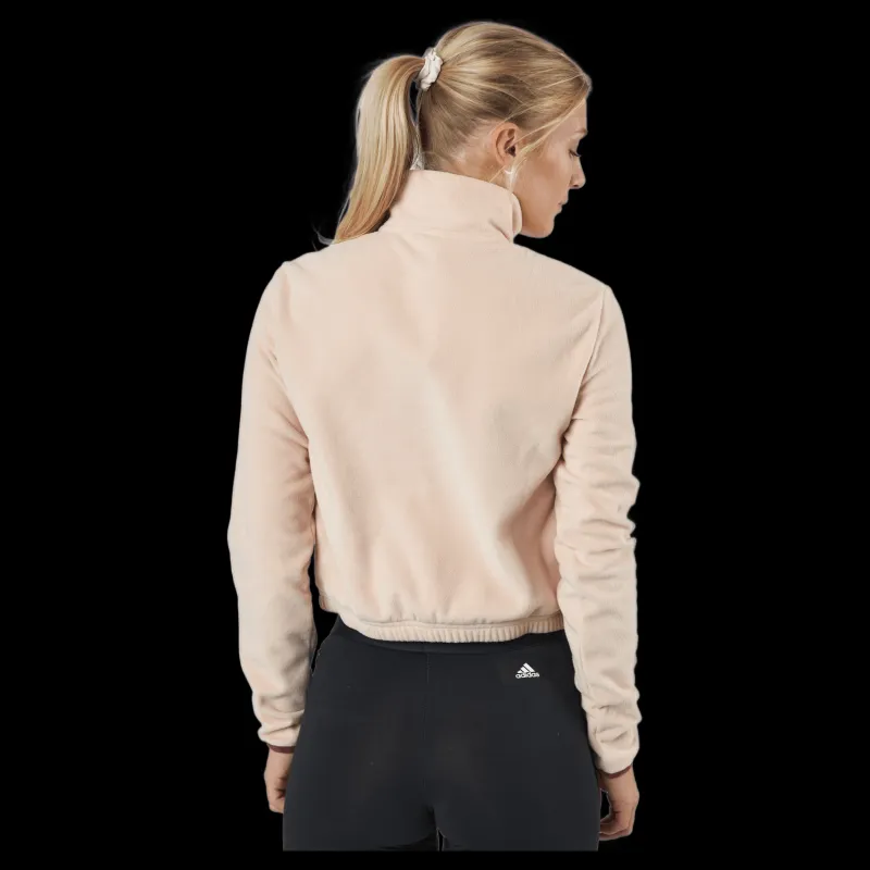 adidas Brand Love Polarfleece Half-Zip Sweatshirt Halo Blush / White / Victory Crimson Beige Online
