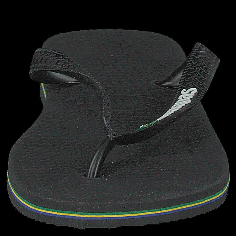 Clearance Havaianas Brasil Logo Black/Black Svart
