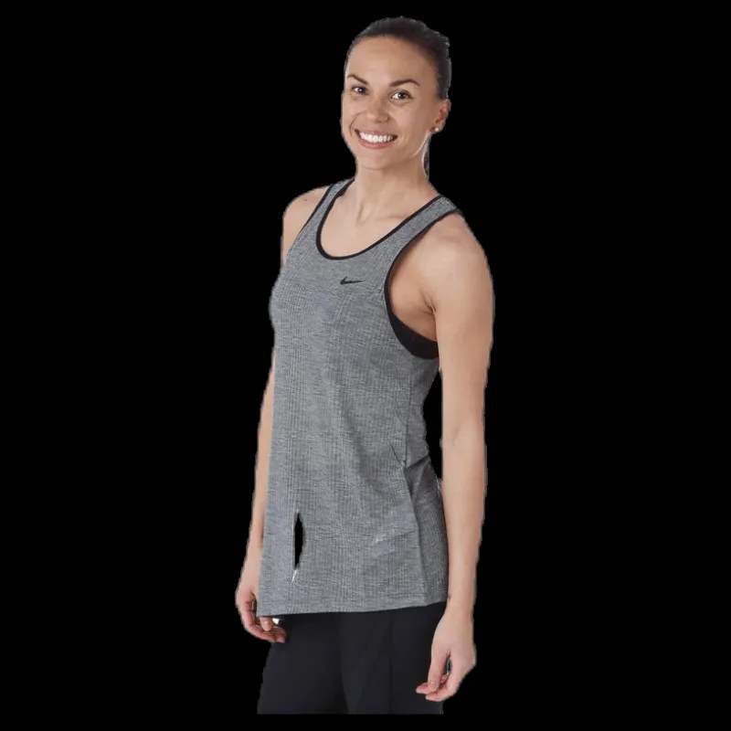 Discount Nike Breathe Tank Asymmetric Black Svart