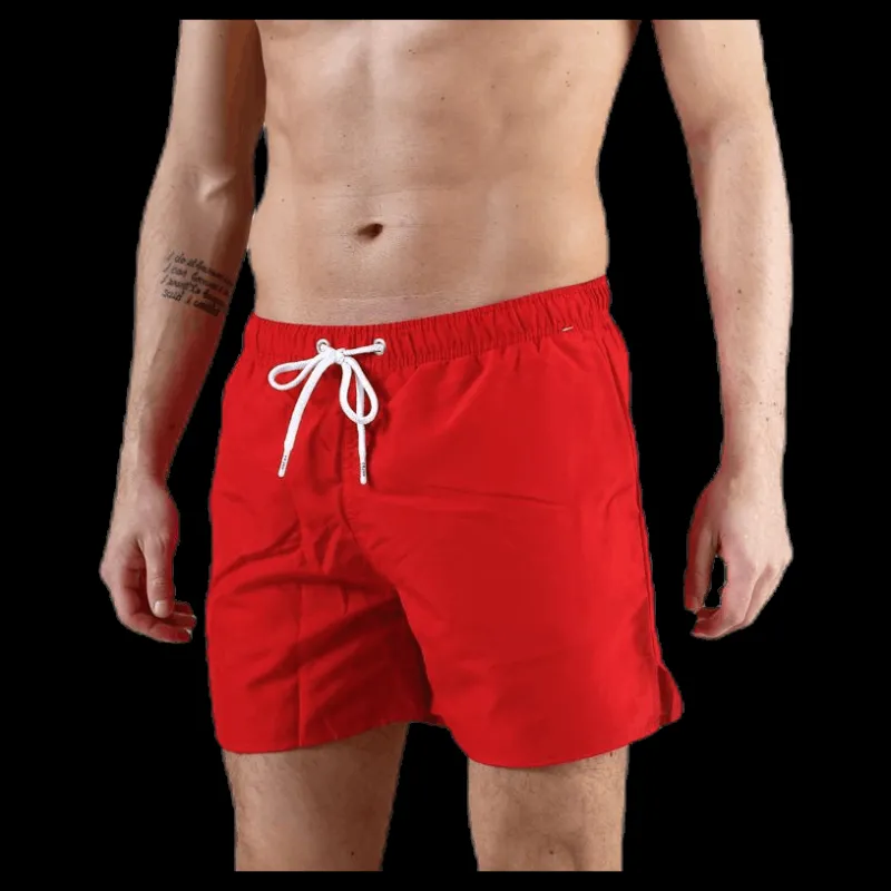 Frank Dandy Breeze Long Swim Shorts Red Röd Discount