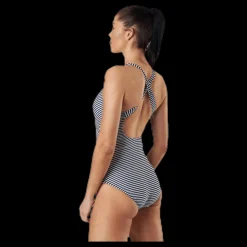 Abecita Brighton Swimsuit w Racerback Blue/White Blå och Vit Online