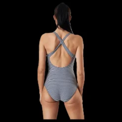 Abecita Brighton Swimsuit w Racerback Blue/White Blå och Vit Online