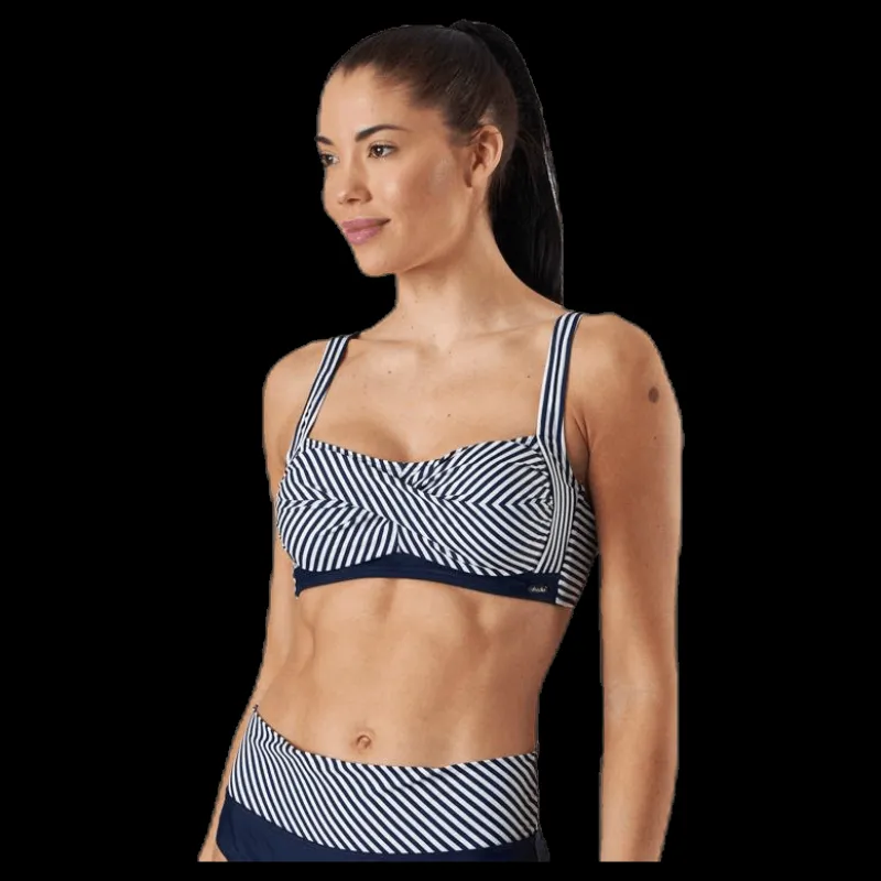 Abecita Brighton Twisted Soft Bra Blue/White Blå och Vit Online