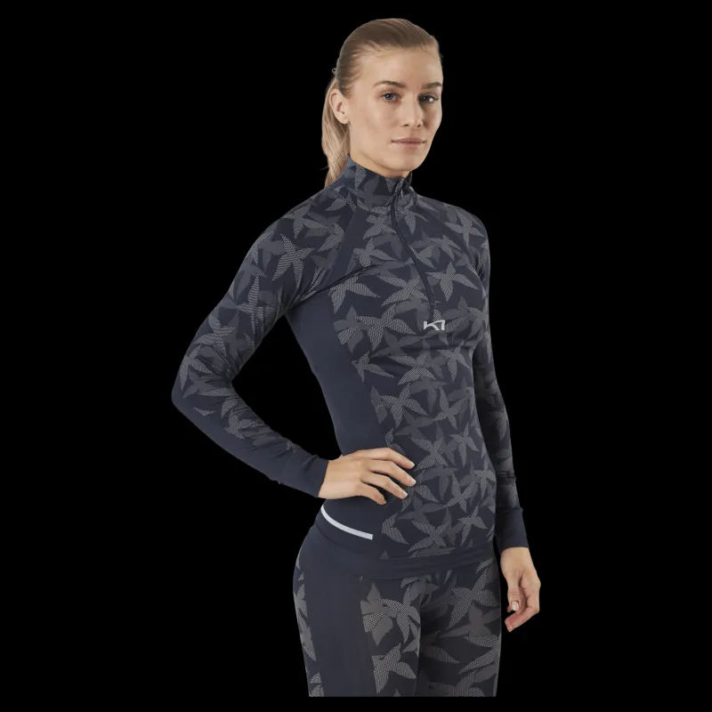 New Kari Traa Butterfly Half-Zip Shirt Blue Blå