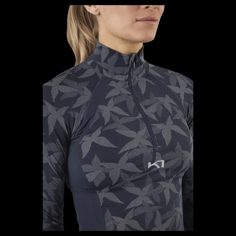 New Kari Traa Butterfly Half-Zip Shirt Blue Blå