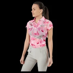 New Daily Sports Cammy Mesh Cap S Polo Shirt Cammy Rosa och Mönstrad