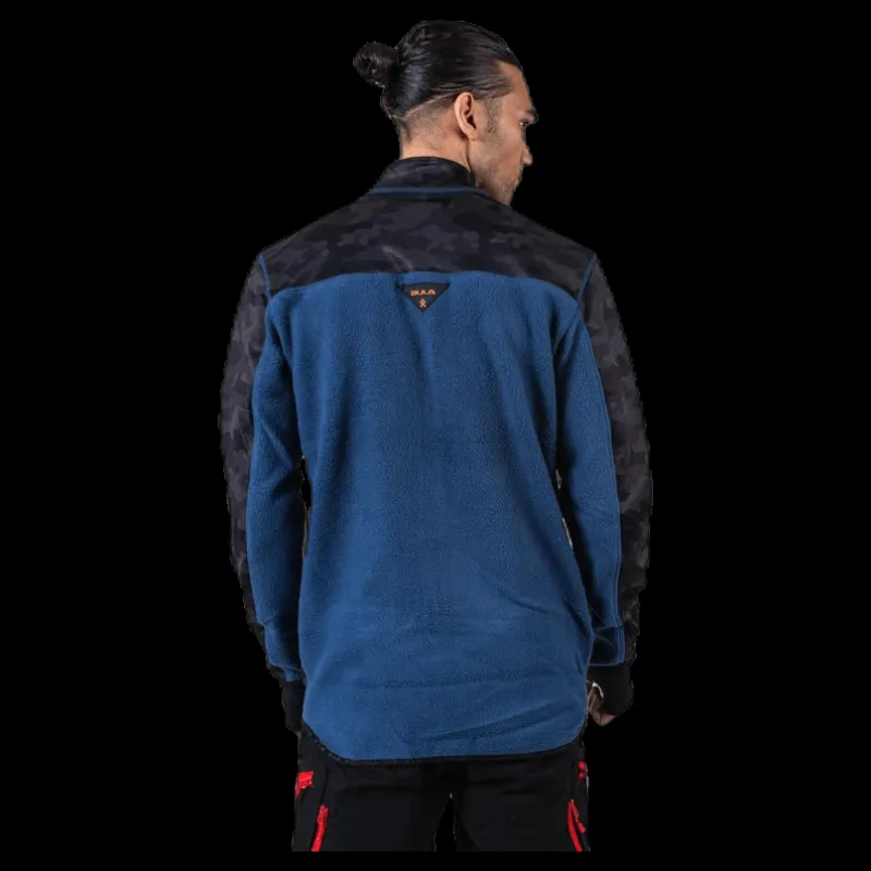 Bula Camo Fleece Jacket Blue Blå