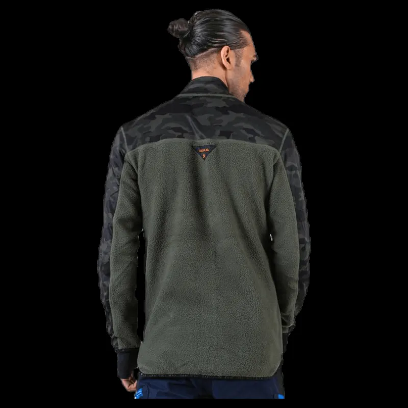 Discount Bula Camo Fleece Jacket Green Grön