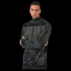 Discount Bula Camo Fleece Jacket Green Grön