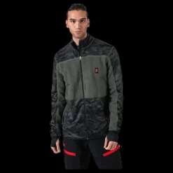 Discount Bula Camo Fleece Jacket Green Grön