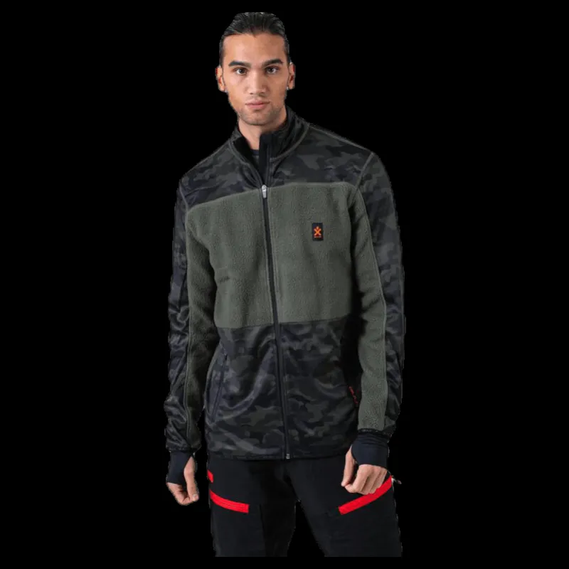 Discount Bula Camo Fleece Jacket Green Grön