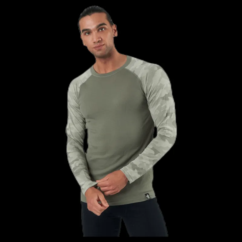 Bula Camo Merino Wool Crew Beige Sale