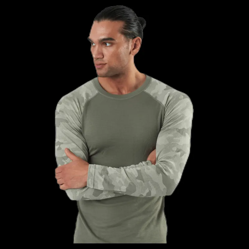 Bula Camo Merino Wool Crew Beige Sale