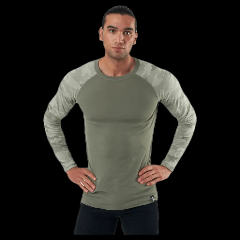 Bula Camo Merino Wool Crew Beige Sale