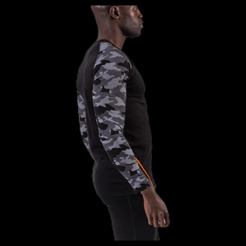 New Bula Camo Merino Wool Crew Black Svart