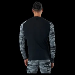 Best Bula Camo Merino Wool Crew Black/Grey Svart och Grå