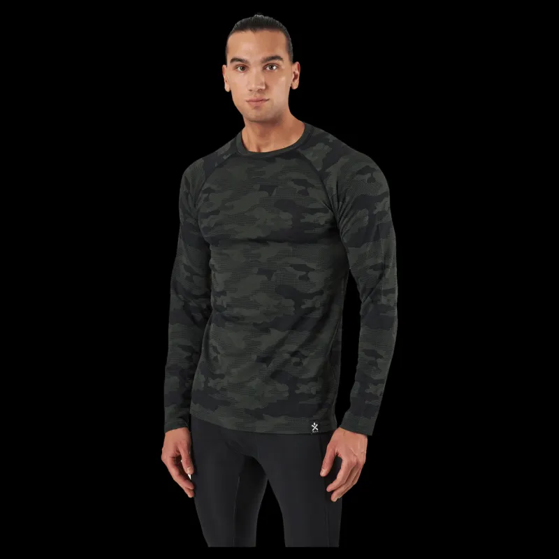 New Bula Camo Merino Wool Crew Dolive Flerfärgad