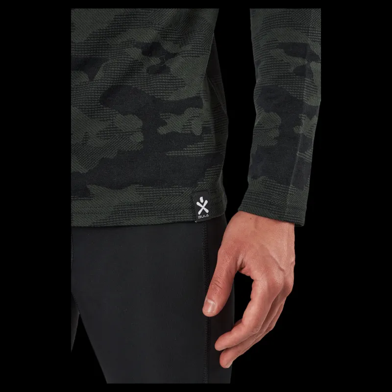 New Bula Camo Merino Wool Crew Dolive Flerfärgad