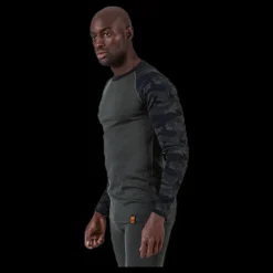 Sale Bula Camo Merino Wool Crew Green Grön