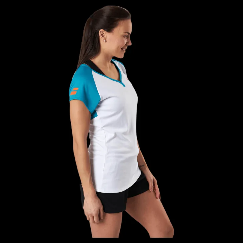 Babolat Cap Sleeve Top Play Blue/White Blå och Vit Discount