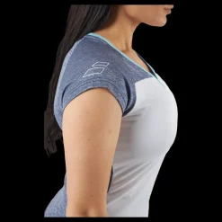 Babolat Cap Sleeve Top Play White Blue Flerfärgad Online