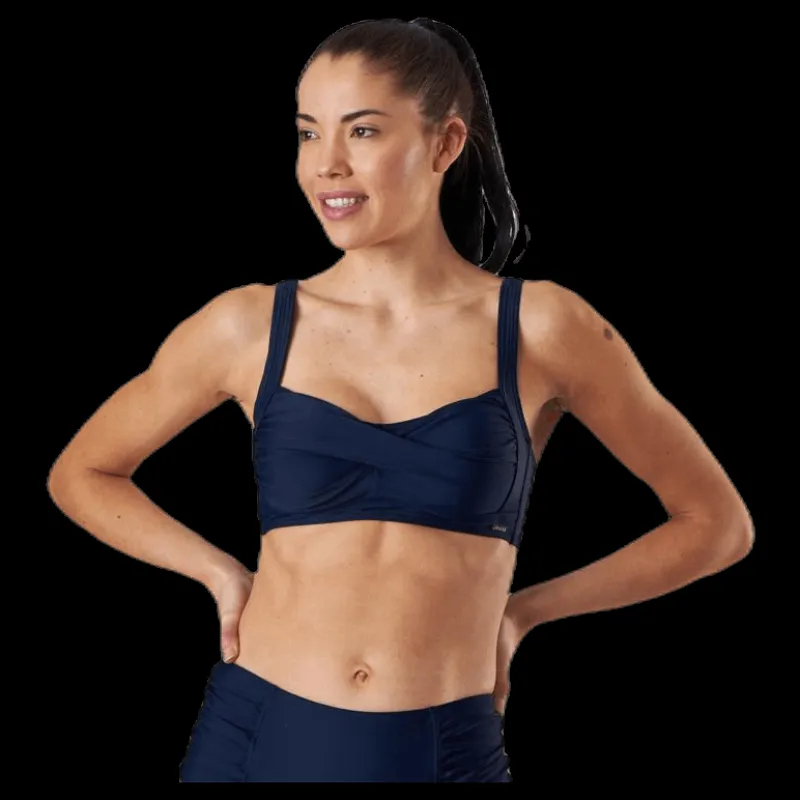 Abecita Capri Twisted Solid Soft Bra Blue Blå New