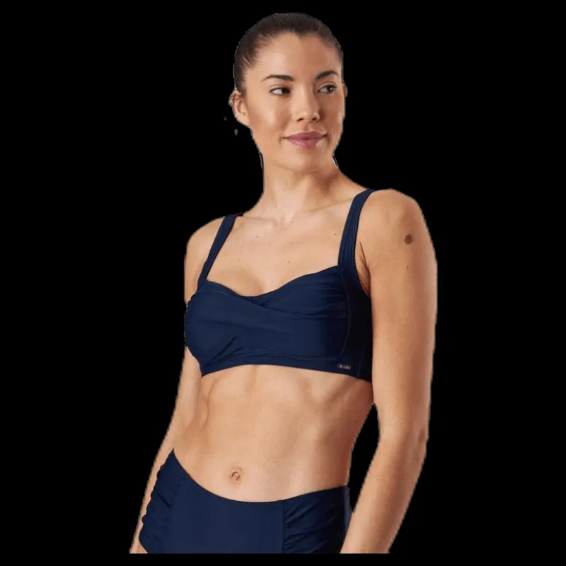 Abecita Capri Twisted Solid Soft Bra Blue Blå New