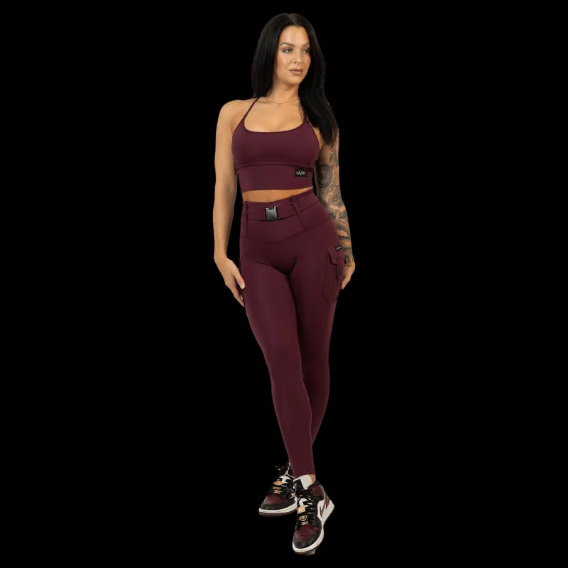 Gavelo Cargo Burgundy Leggings Dark Red Lila Online