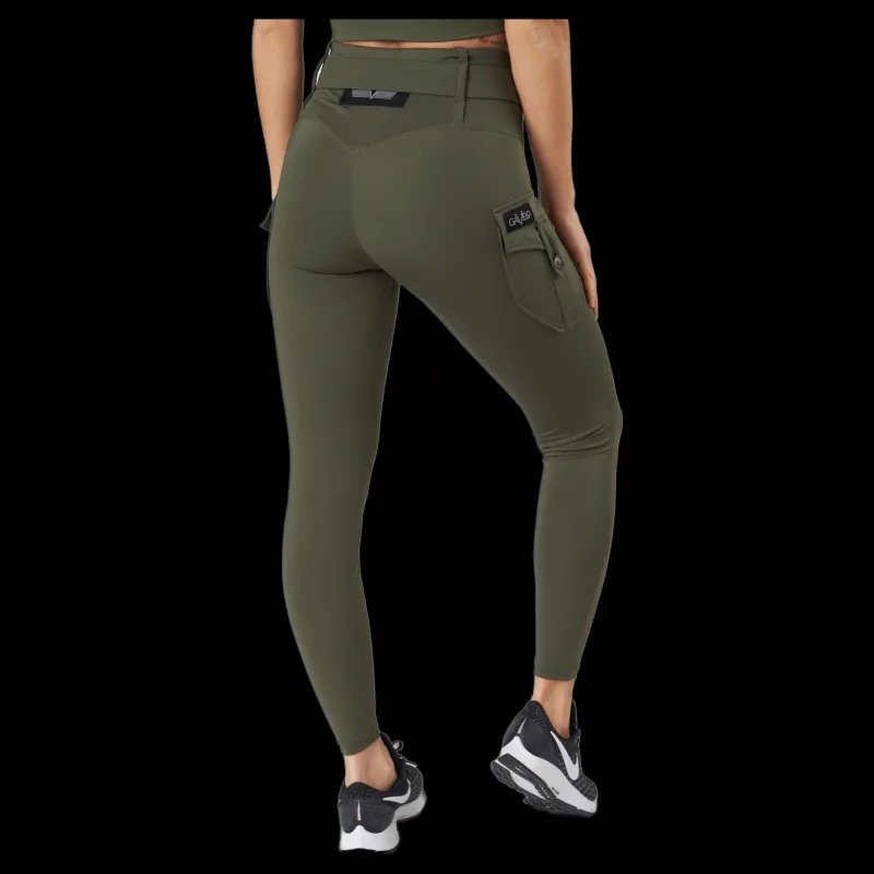 New Gavelo Cargo Leggings Military Green Svart