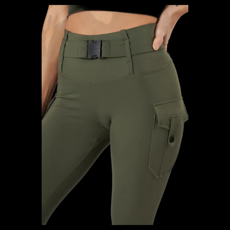 New Gavelo Cargo Leggings Military Green Svart