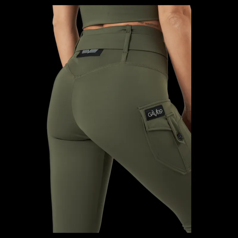 New Gavelo Cargo Leggings Military Green Svart