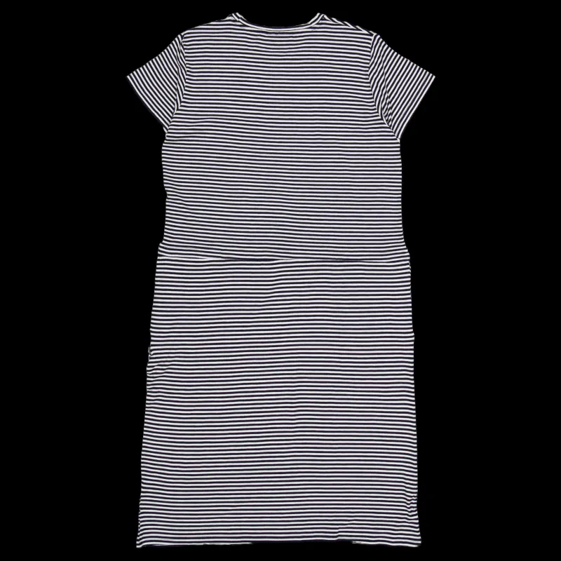 Tuxer Carmen Dress Navy Stripes Blå