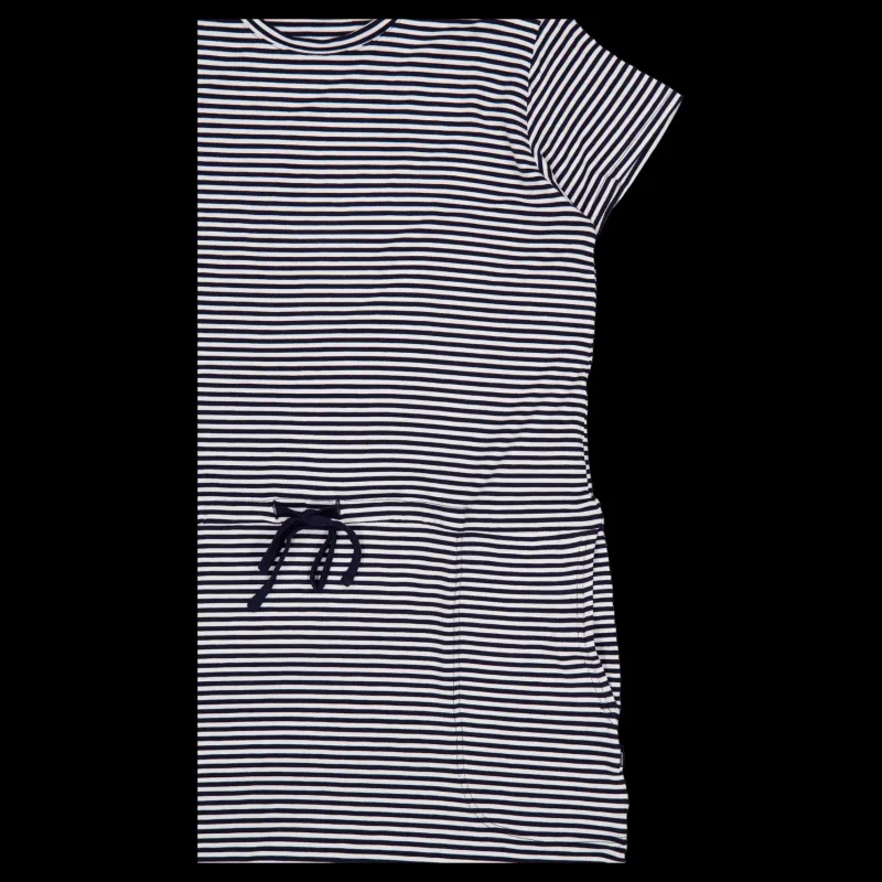 Tuxer Carmen Dress Navy Stripes Blå