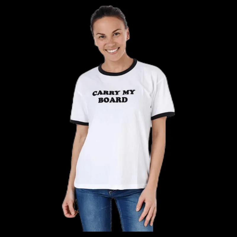 Clearance Hurley Carry My Board Ringer Tee White/Black Vit och Svart