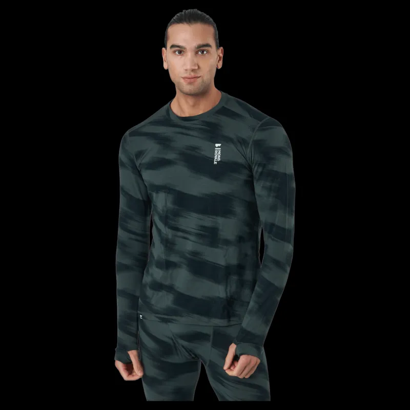 Discount Mons Royale Cascade Merino Flex 200 Ls Rosin Motion Grön