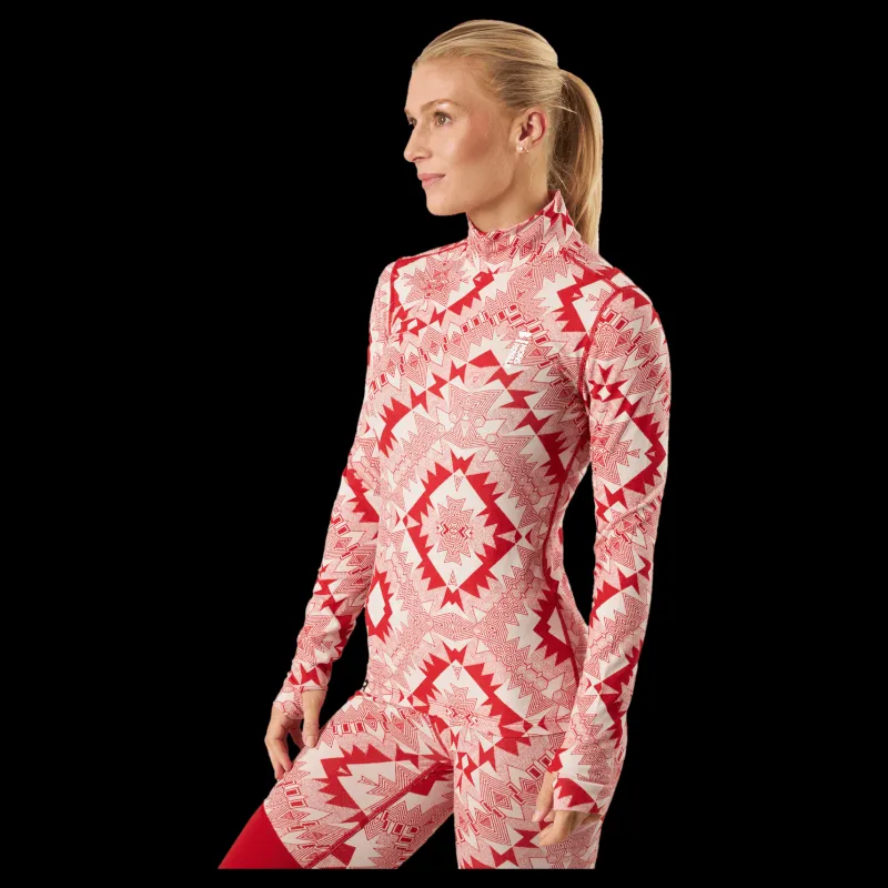 Mons Royale Cascade Merino Flex 200 Mock N Retro Red Nordtek Rosa Clearance