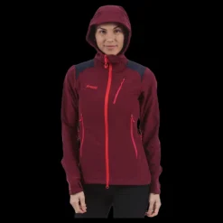 New Bergans of Norway Cecilie Mountaineering Jacket Grey/Red Grå och Röd